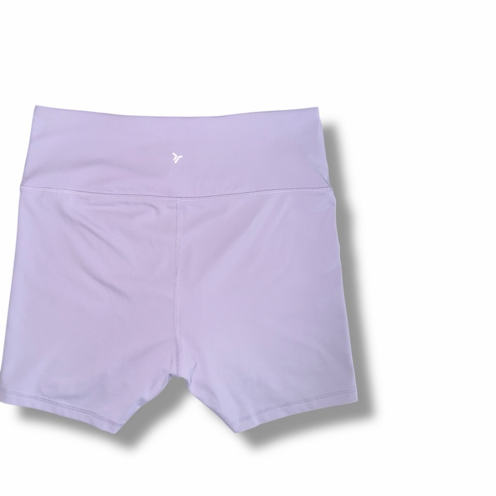 Old Navy PowerSoft High-Rise Go-Dry Bike Shorts Lavender M